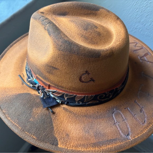 “Outlaw “ Wallen Distressed Rancher Hat Unisex - Picture 5 of 8